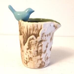 Creamer ceramic little blue bird BOHO home decor